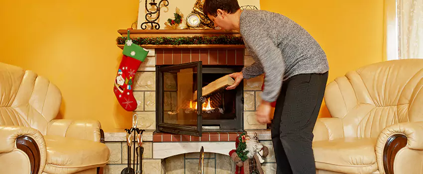 Rusted Metal Fireplace Restoration in Bowling Green, Ohio